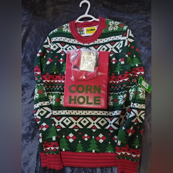Tipsy elves cornhole Christmas Sweater - Picture 1 of 1